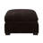 Rectangular Fabric Upholstered Ottoman, Dark Chocolate