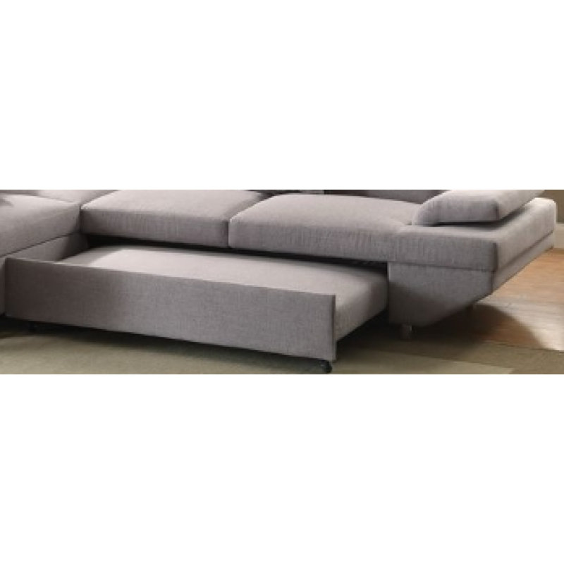 Gray Fabric Sectional Sofa