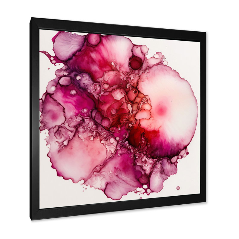 «Celebration In Raspberry Blush V», reproduction sur toile, Impression noire sur toile encadrée, H 30 po x l 30 po x P 1 po