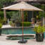 Square Concrete Umbrella Base – 85 Lbs Heavy-Duty Patio Umbrella Stand With Lockable Wheels & Iron Holder, Fits 11Ft Umbrellas, For Garden, Pool, Deck, Black