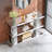 46" Mirrored Console Table 3-Tier Storage Shelf, Silver