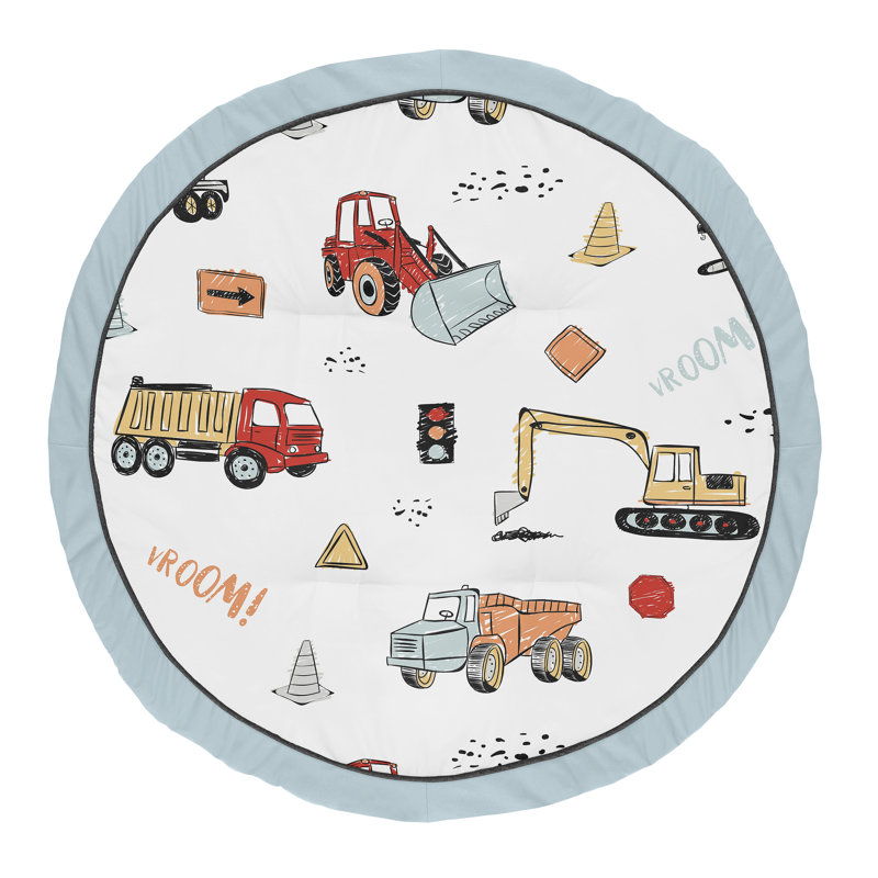 Construction Truck Brushed Microfiber Playmat