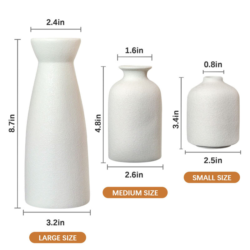 Ensemble de 3 vases en céramique
