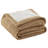 Waffle Knit To Fur Throw 50x60" Brown
