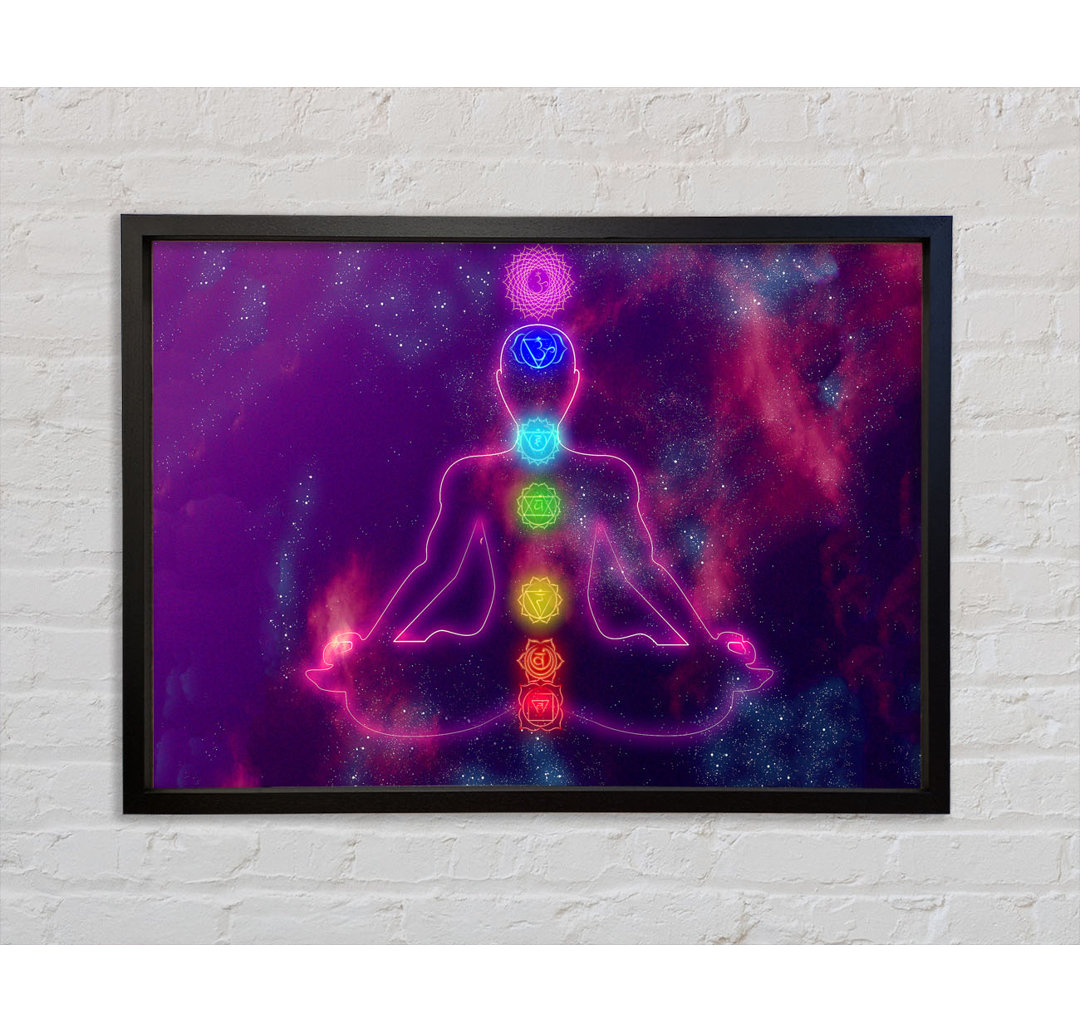 Chakra Meditation Colours 3 - Einzelner Bilderrahmen Kunstdrucke auf Leinwand