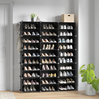 60 Pair Stackable Shoe Storage Cabinet