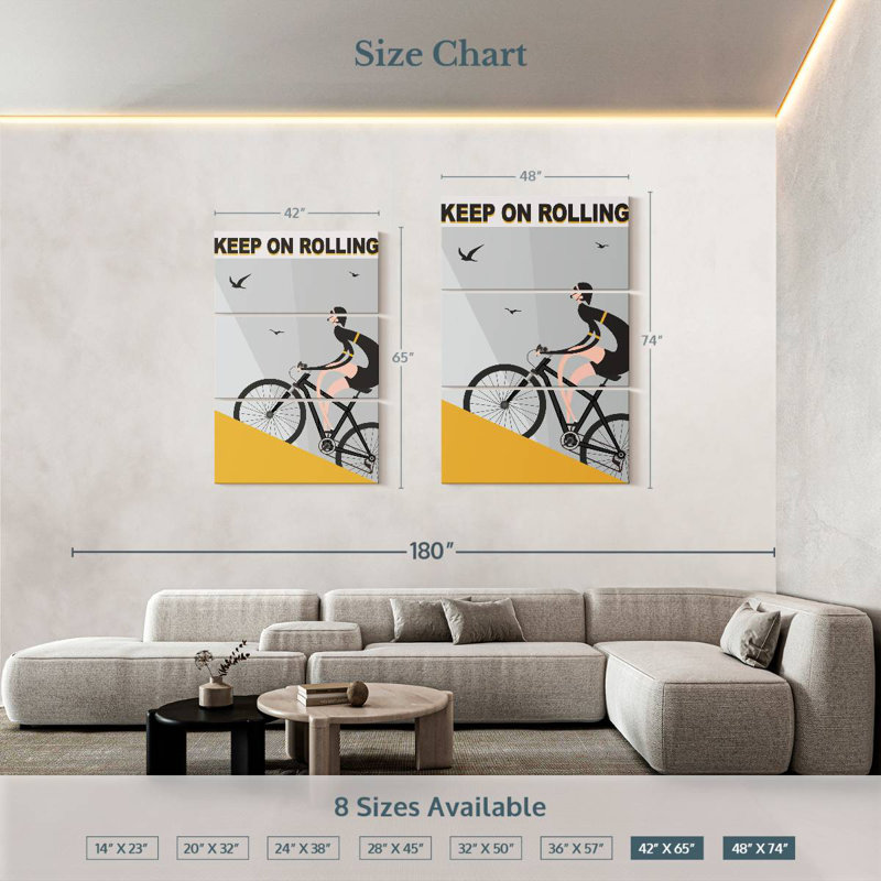 Senne Keep On Rolling, 74" H x 48" W