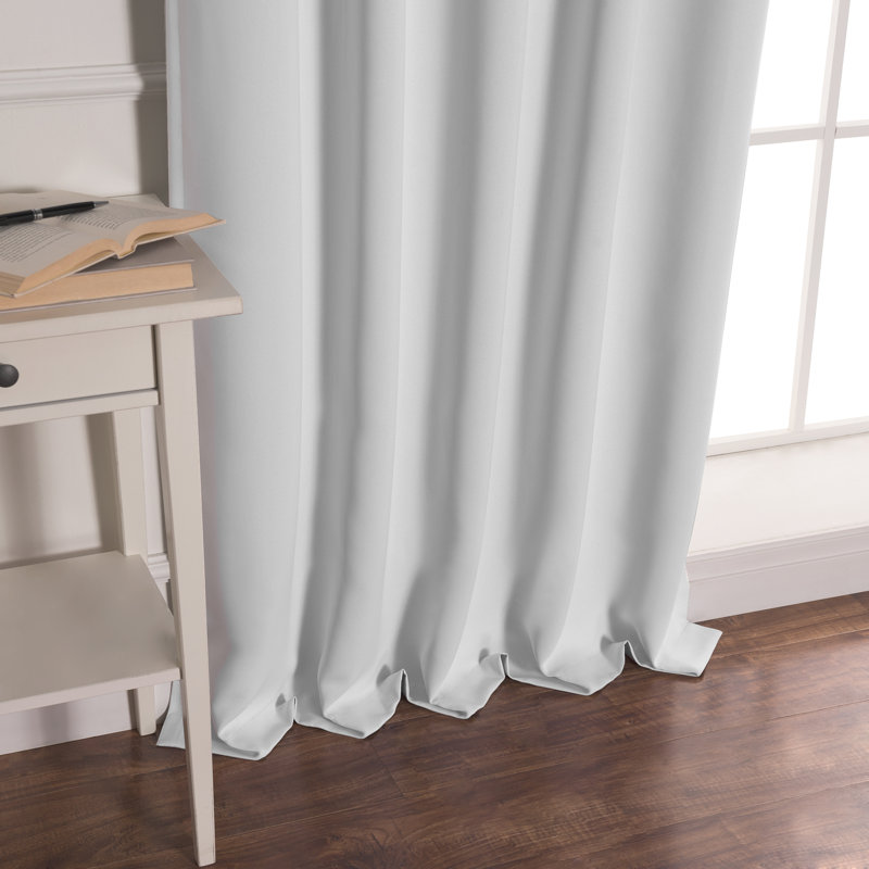 Molloy Insulating Curtain Pair, l 52" x L 63", Blanc grisâtre