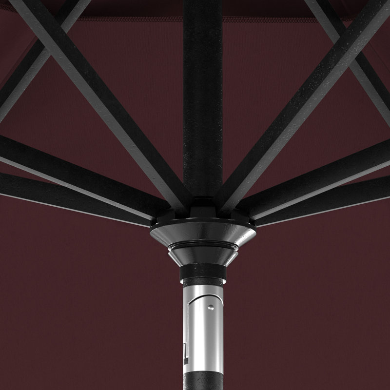 Parasol de patio 11 pieds avec manivelle en aluminium Pacifica, Bourgogne