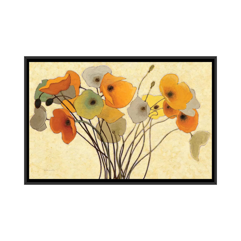 «Pumpkin Poppies I», reproduction d'art sur toile tendue, H 40 po x l 60 po x p 1,5 po, Toile tendue