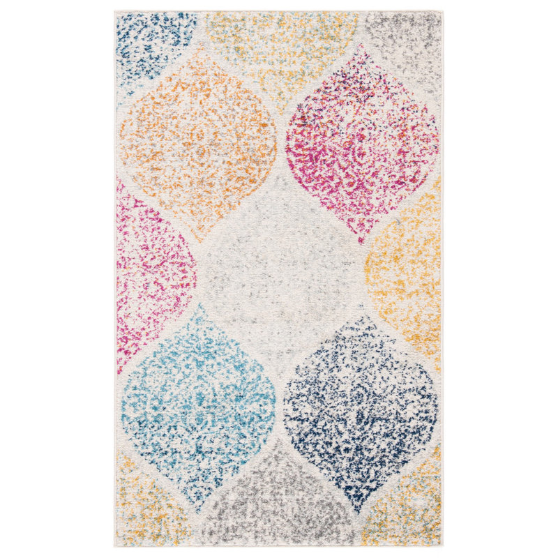 Tapis à motif géométrique Desiree Performance, Rectangle 2 pi 3 po x 4 pi