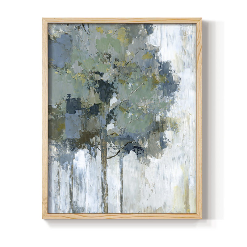 Spring Tree I Framed Print - Solid Wood, Natural, 11" H x 9" W