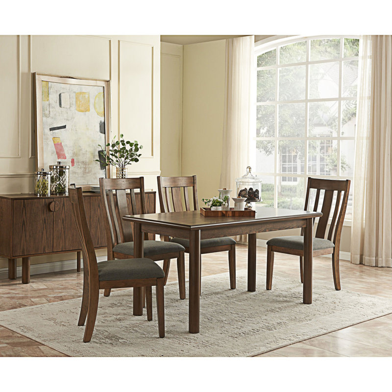 Bruyere 60" Rectangular Dining Table for 6 Person, Retro Kitchen Table,Ultra Easy to Assemble