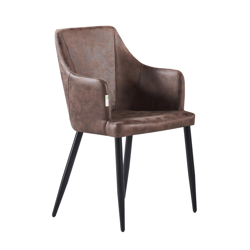 Lehmann Upholstered Dining Chair, Dark Brown, 1