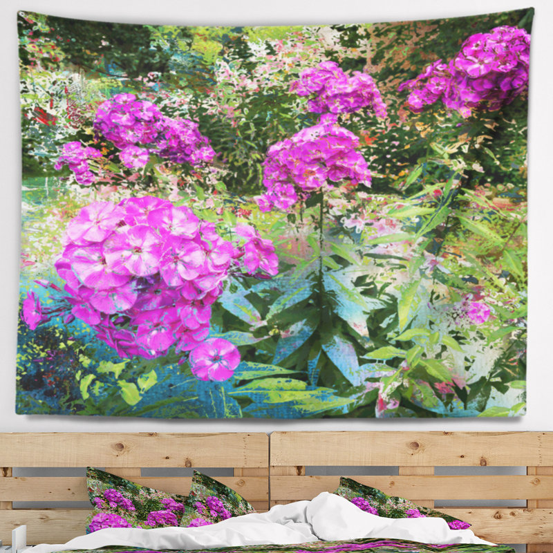 Tapisserie fleurs à thème floral, H 50 po x l 60 po