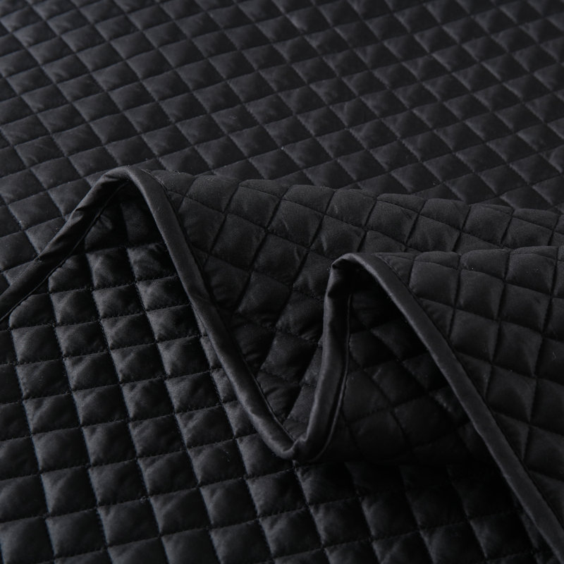 Traditional Geometric Shapes Quilt, King Quilt, Black