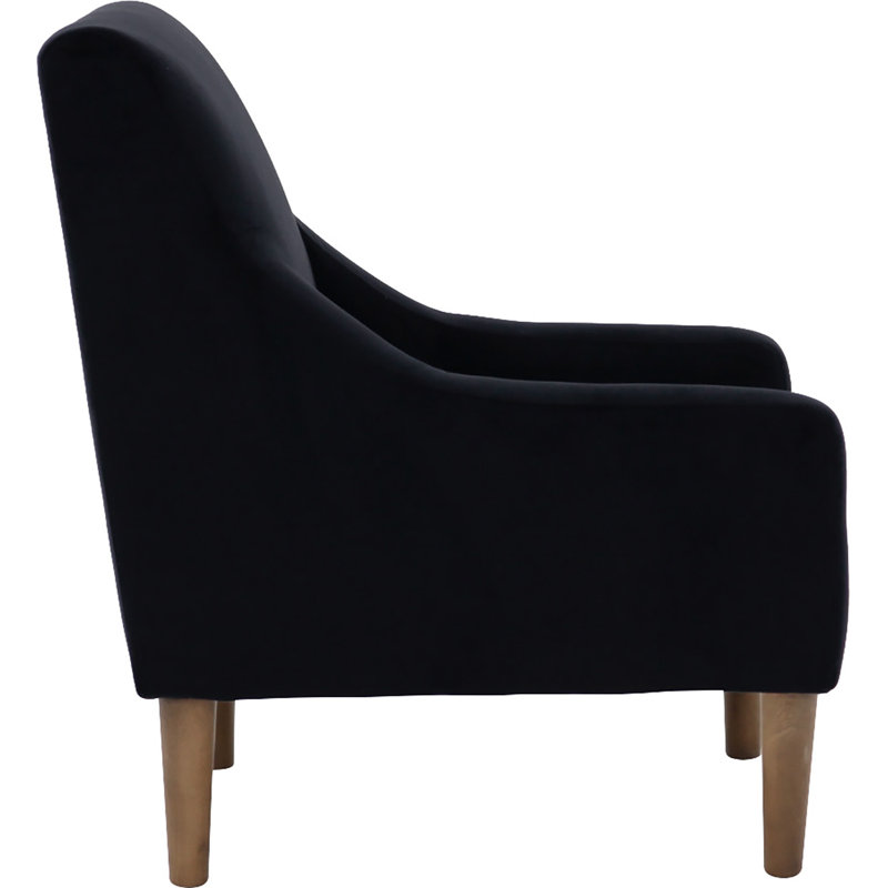 Chaise d'appoint en polyester 25,5 po, Bella noir