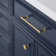 Palace 72 In. Double Sink White Quartz Countertop Vanity In Monarch Blue With Waterfall Faucets And Mirrors