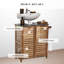 Brown and Grey Under Sink Cabinet with U-Shaped Cut-Out, Double Vented Doors, Towel Holder - Elements Collection