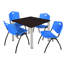 Plateau de table Kee Square, 4 chaises empilables-674458718-674458712-674458711