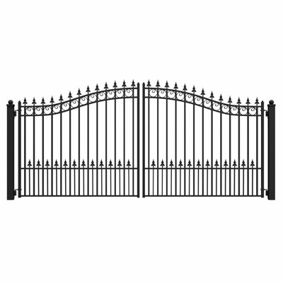 Steel Dual Swing Driveway Gate - PRAGUE Style