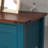 Farmhouse Style Console Table with 2 Drawer and Bottom Storage Shelf for Entryway, Rustic Side Table with Storage Drawer and Shelf for Living room, Hallway(Pagoda Blue)-2083540826