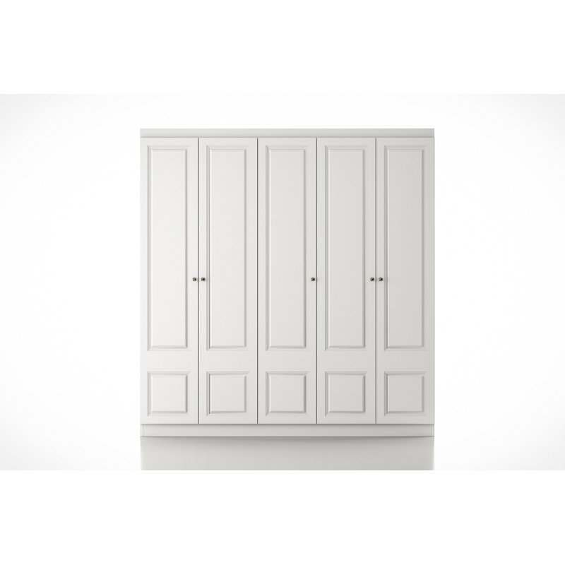 Berend 5 Door Manufactured Wood Wardrobe, 198cm H x 54cm W x 34cm D