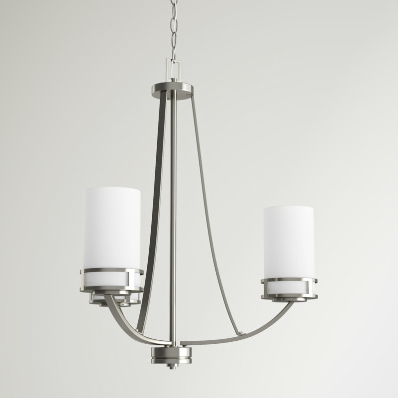 Robie Three Light Chandelier from Generation Lighting , Brushed Nickel, Not Energy Star, No
