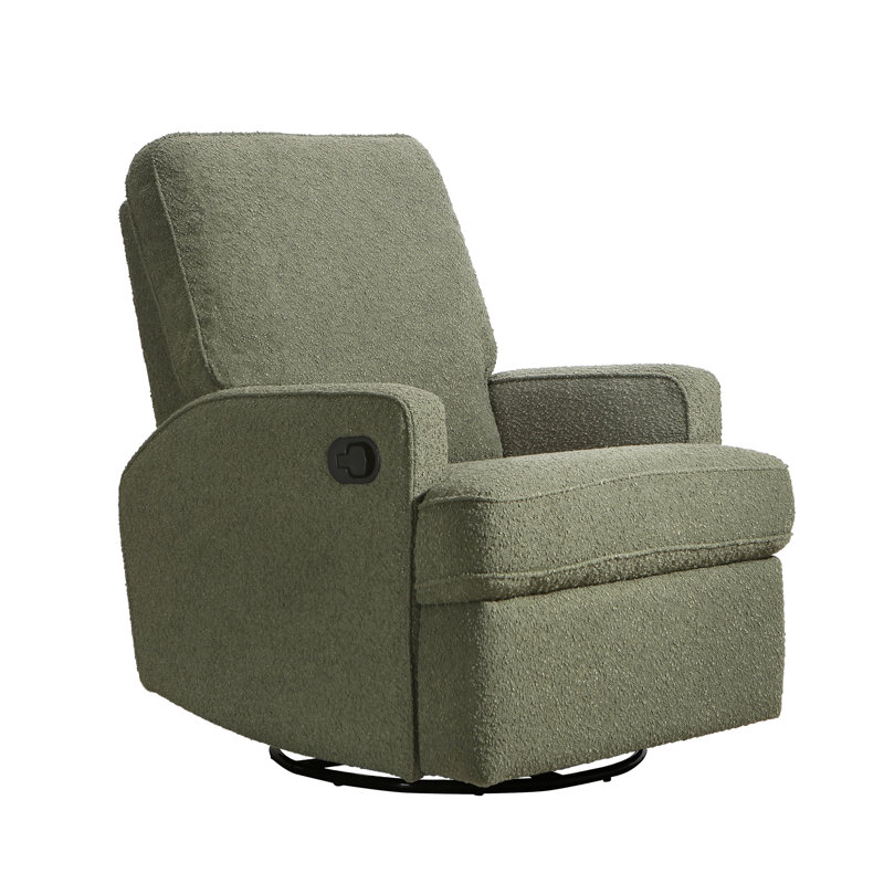 Tucker Swivel Reclining Glider, Sage Boucle