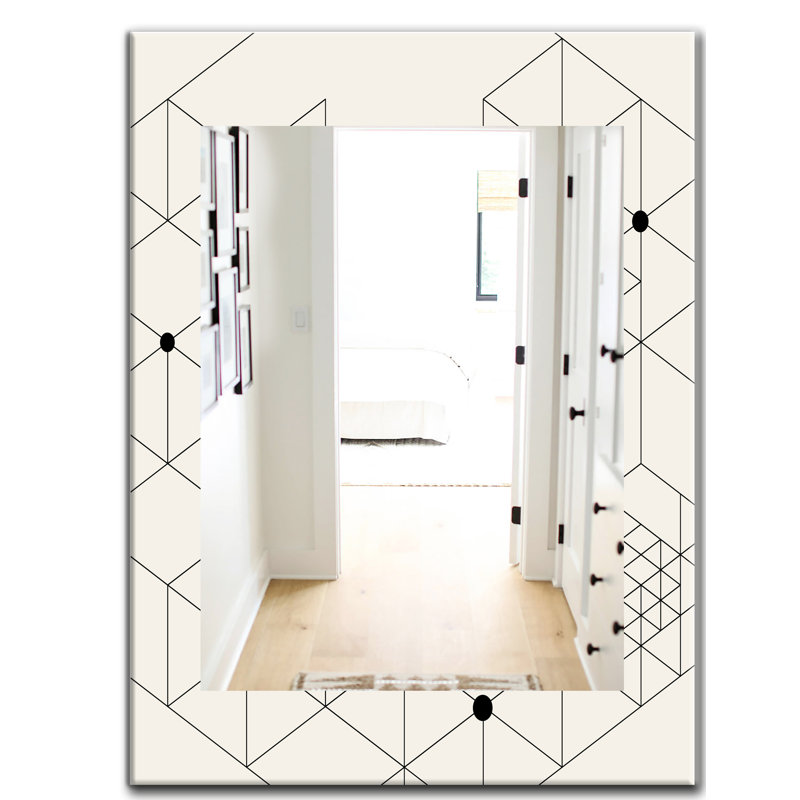 Miroir mural triangulaire spacy sphères 1, H 39,4 po x l 29,5 po