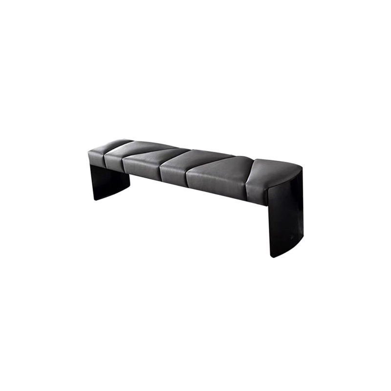 Banc rembourré en cuir véritable Juilliard, H 16,53 po x l 55,11 po x P 15,74 po