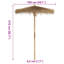  Parasol Tiki en bambou naturel, feuille de bananier, diamètre de 59,1 po