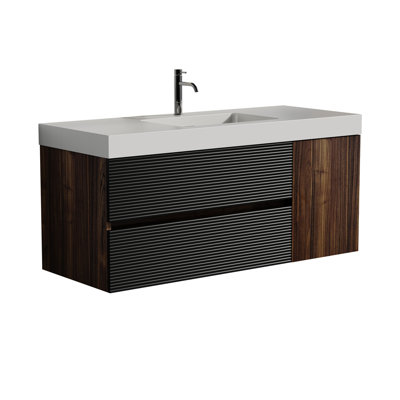178,2 lb Poids du colis - Garantie de livraison fiable, attrayante, attrait visuel pour la salle de bain, grille noire et mélange de couleurs noyer