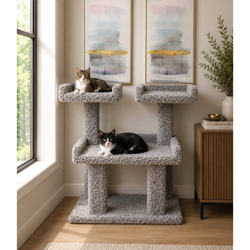 Arbre à chat pour grands chats et Maine Coons - Tour pour chat avec tapis de luxe