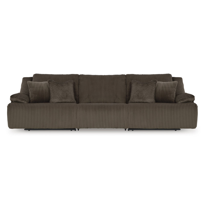 Canapé modulaire 3 pièces chocolat