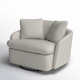 Nelida Oversized Upholstered Swivel Barrel Chair