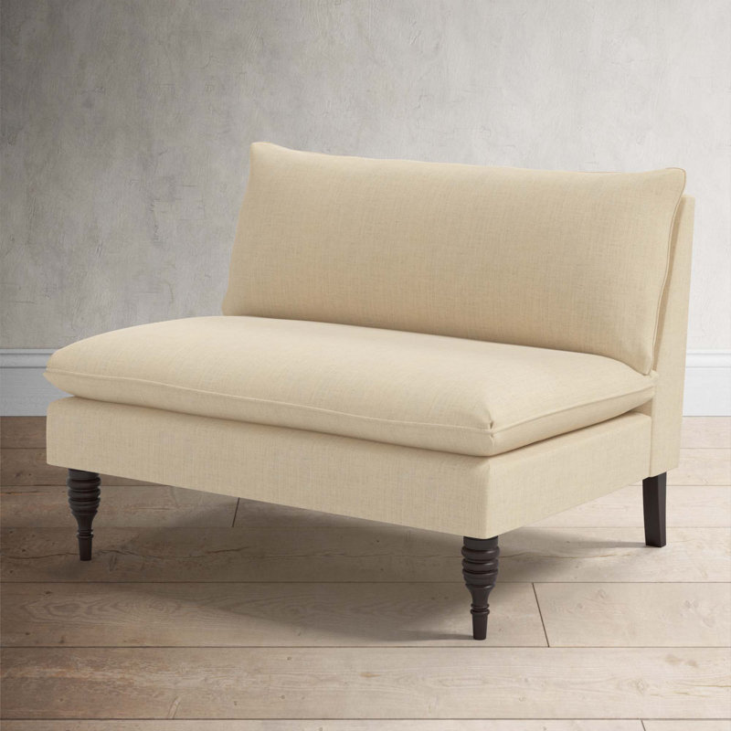 Varick Upholstered 47'' Settee, Classic Linen Linen