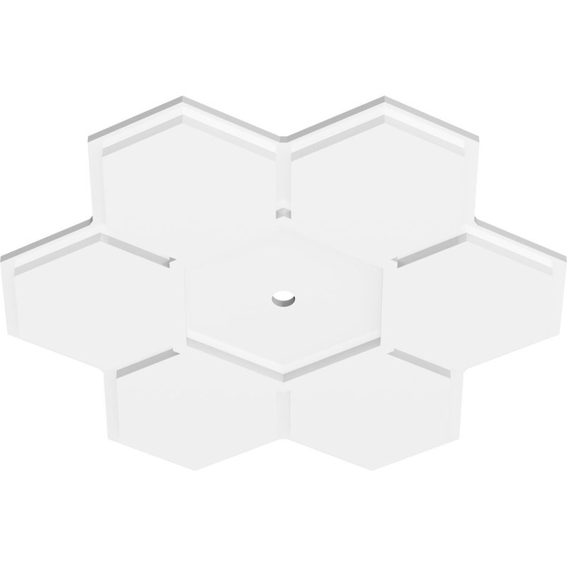 Médaillon de plafond contemporain en PVC de qualité architecturale 24 po x P 1 po x P 8 1/4 po x P 1 po