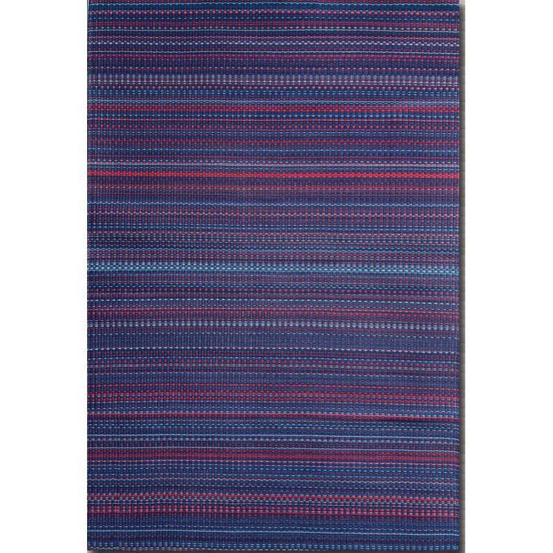 Tapis intérieur / extérieur rayé mauve - réversible, résistant aux rayons UV, matériau 100% recyclé, Rectangle 5 pi x 8 pi