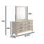 Commode 6 tiroirs avec miroir Deegan Classic