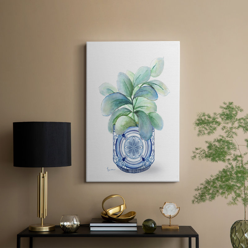 Plant chinoiserie II - galerie Cavas sur mesure, H 27 po x l 18 po