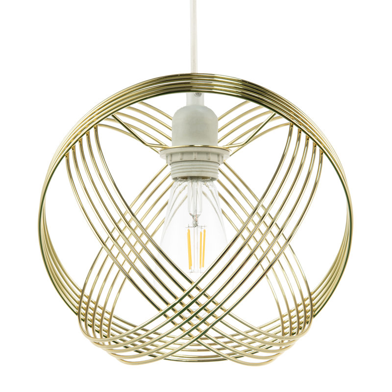 23cm H Metal Round Pendant Shade ( No Direct Attachment Method ) in Gold