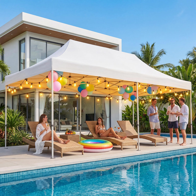 10' x 20' Heavy-Duty Party Tent, Waterproof Event Shelter with Removable Sidewalls, 10' x 20'
