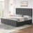 Bed Frame With Headboard And 4 Storage Drawers, Platform Bed Frame Square Stitched Button Tufted-1669489741-1669489743
