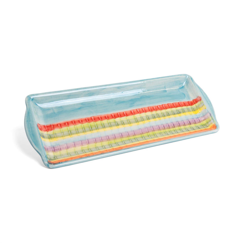 Beachcrest Home Chichaoua Ceramic Rectangular Platter