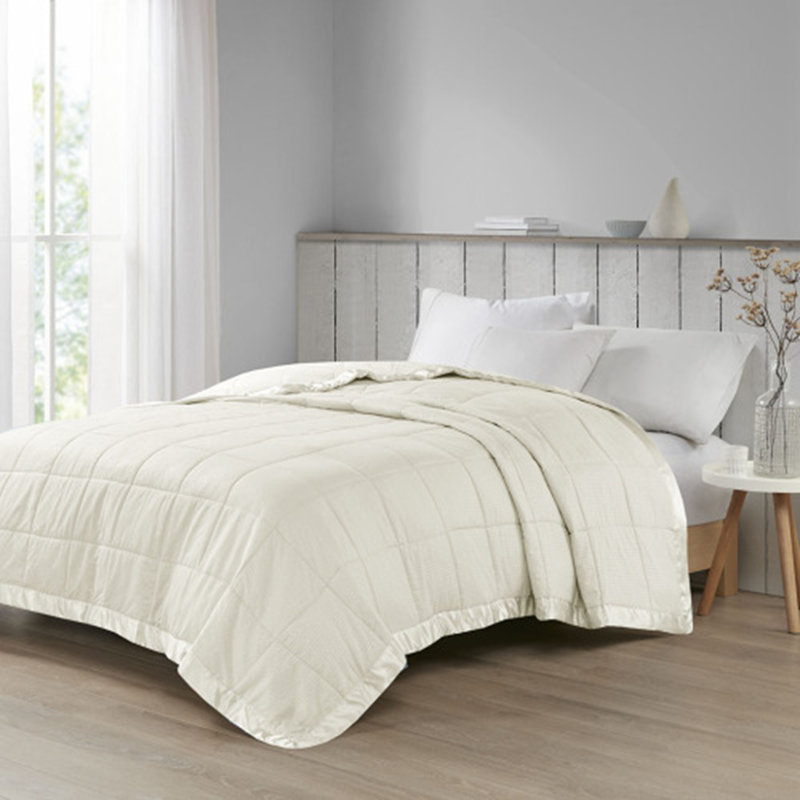 Couverture douce et confortable, Lit double, Ivoire ivoire
