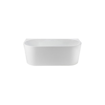 Baignoire autoportante avec trop-plein Brize, blanc