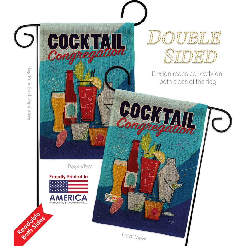 Double Sided 18.5'' H x 13'' W Polyester Flag Set