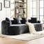 Petit noir incurvé, 3 coussins décoratifs, siège profond, aucun assemblage requis, mousse à mémoire de forme, utilisation quotidienne, animal de compagnie et égratignure, 38,03 po de largeur, 30,6 po de hauteur, 42 lb de chenille, confort, nécessaire,