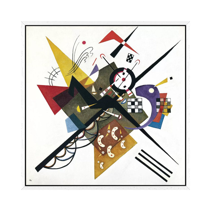 On White II, 1923 by Wassily Kandinsky - Painting on Canvas, 93.98 cm H x 93.98 cm W, White Framed Canvas